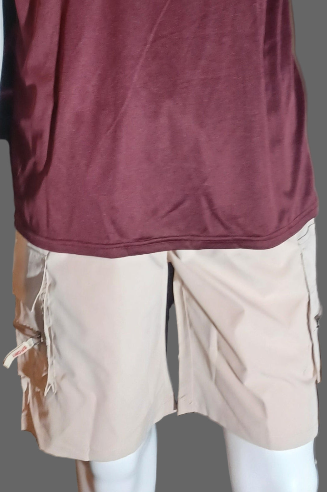 Loose Fit Elastic Waist Cargo Shorts