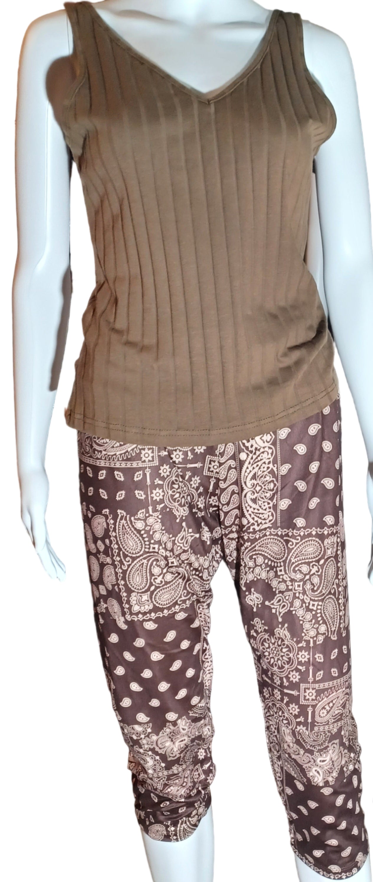 High Waist Capri Skinny Leggings