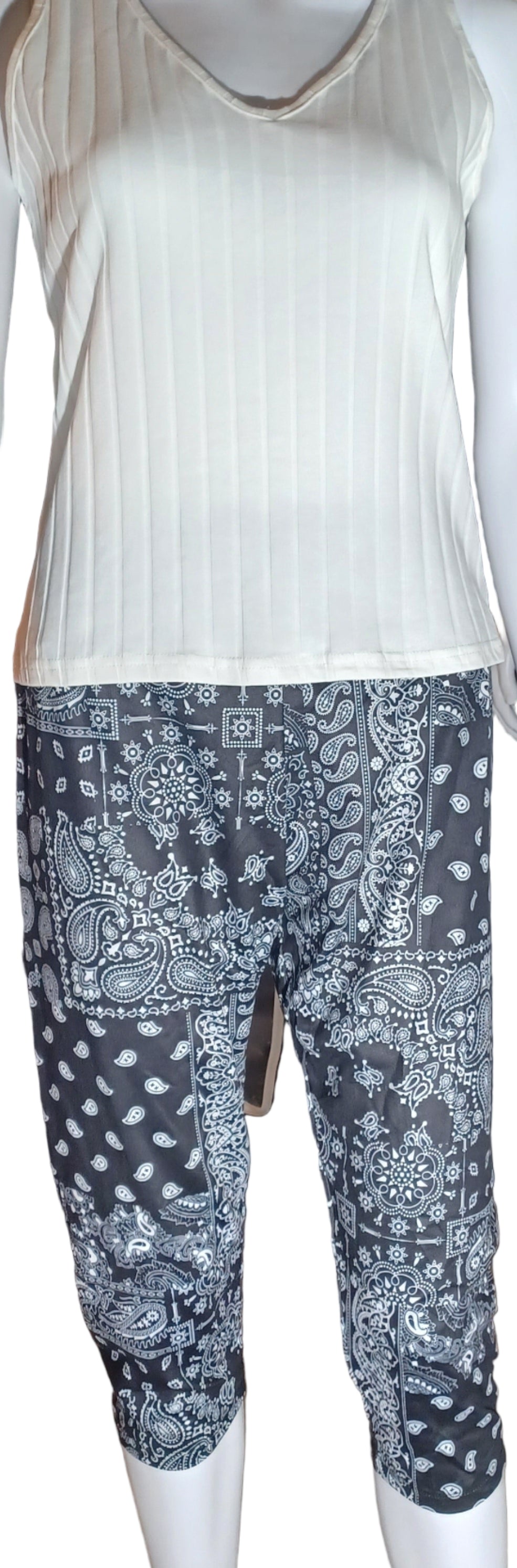 High Waist Capri Skinny Leggings