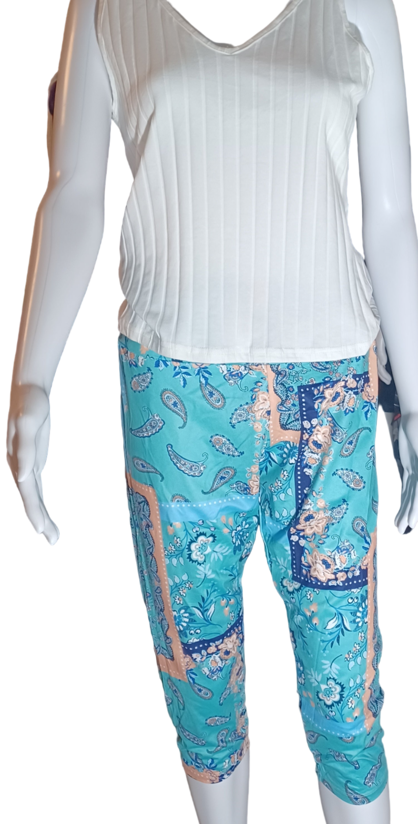 High Waist Capri Skinny Leggings