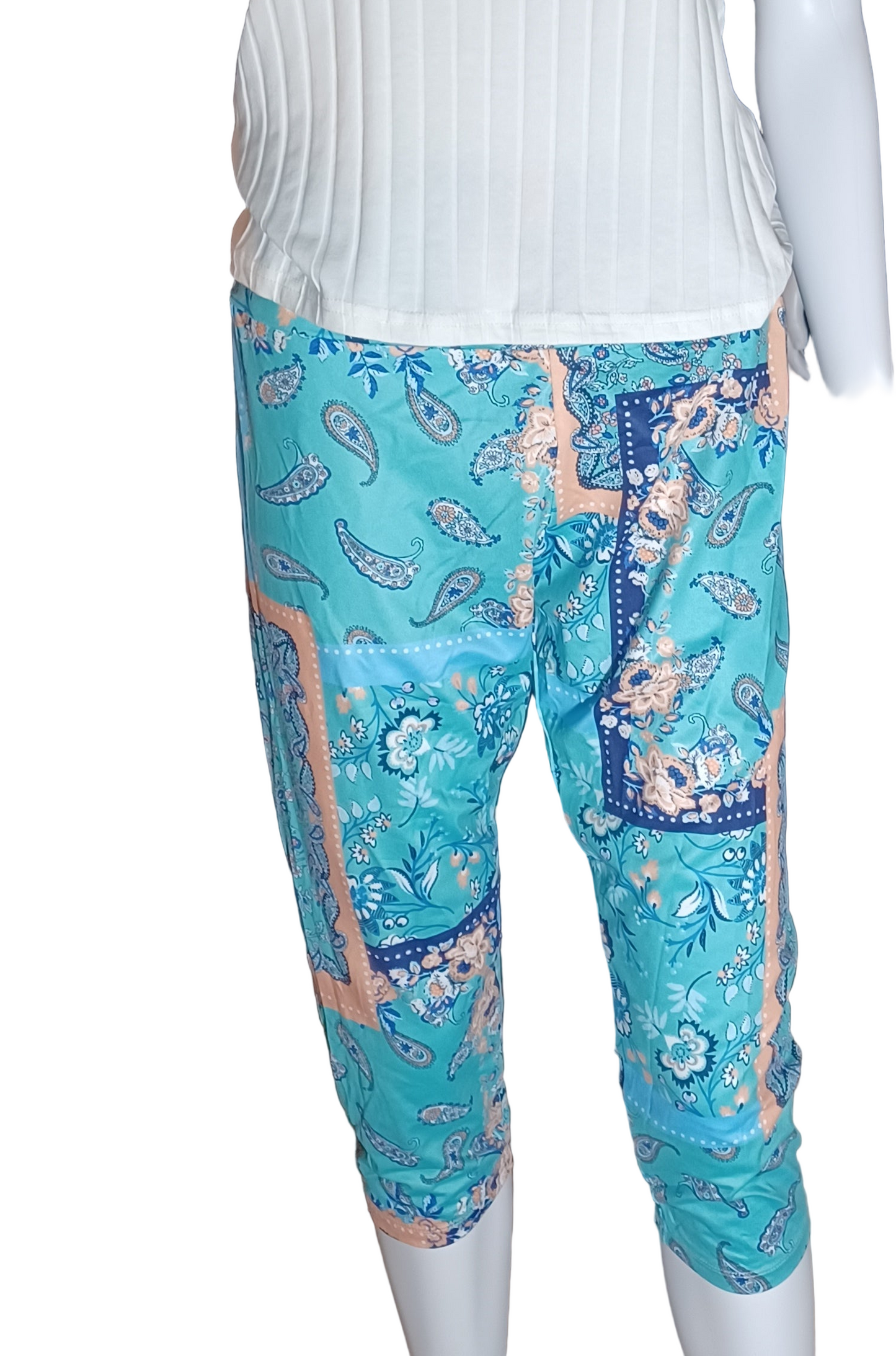 High Waist Capri Skinny Leggings