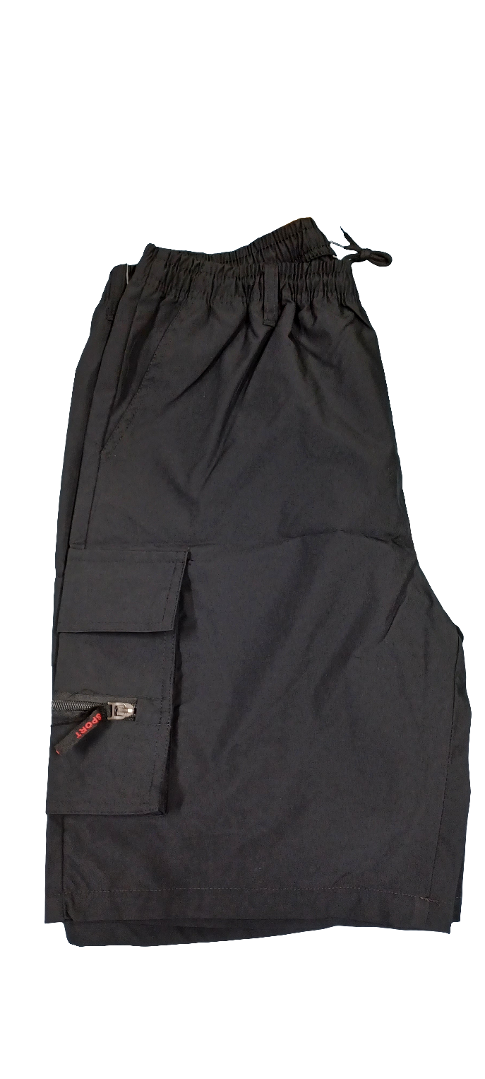 Loose Fit Elastic Waist Cargo Shorts