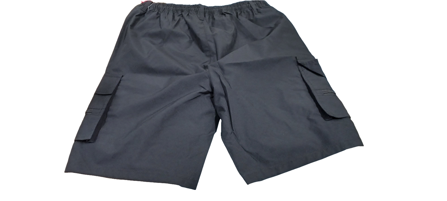 Loose Fit Elastic Waist Cargo Shorts