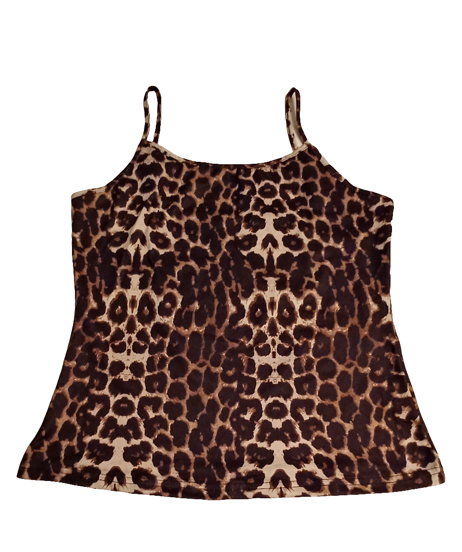 Strap Top, Cami Animal Print Casual Tops