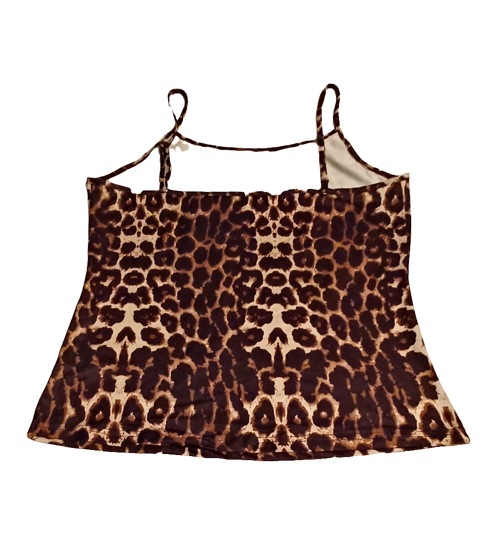 Strap Top, Cami Animal Print Casual Tops