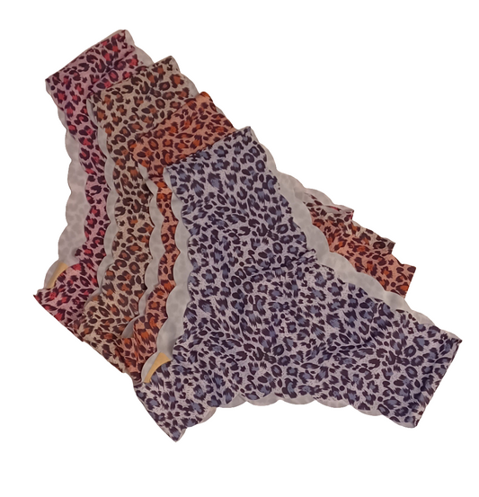 4pk Women's Seamless Leopard Print Panties (no camel)