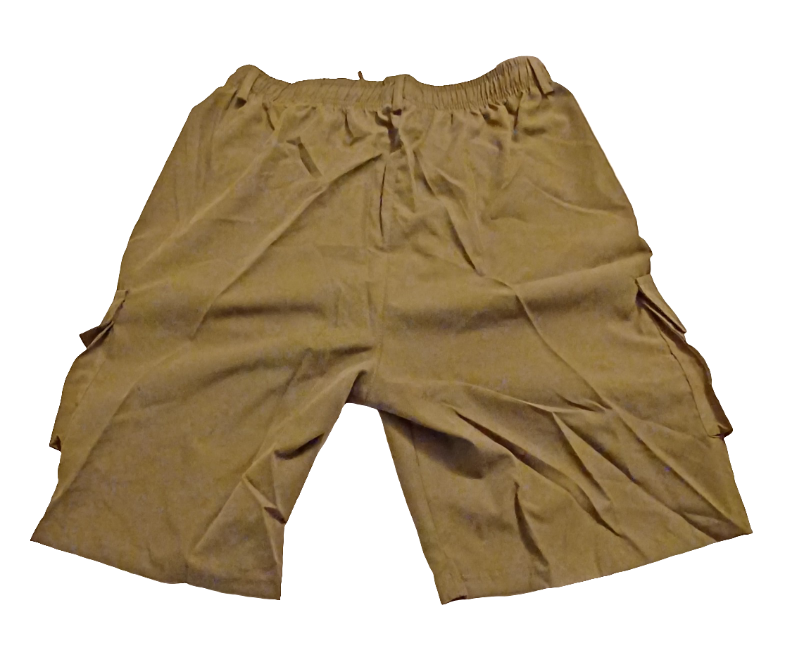 Loose Fit Elastic Waist Cargo Shorts