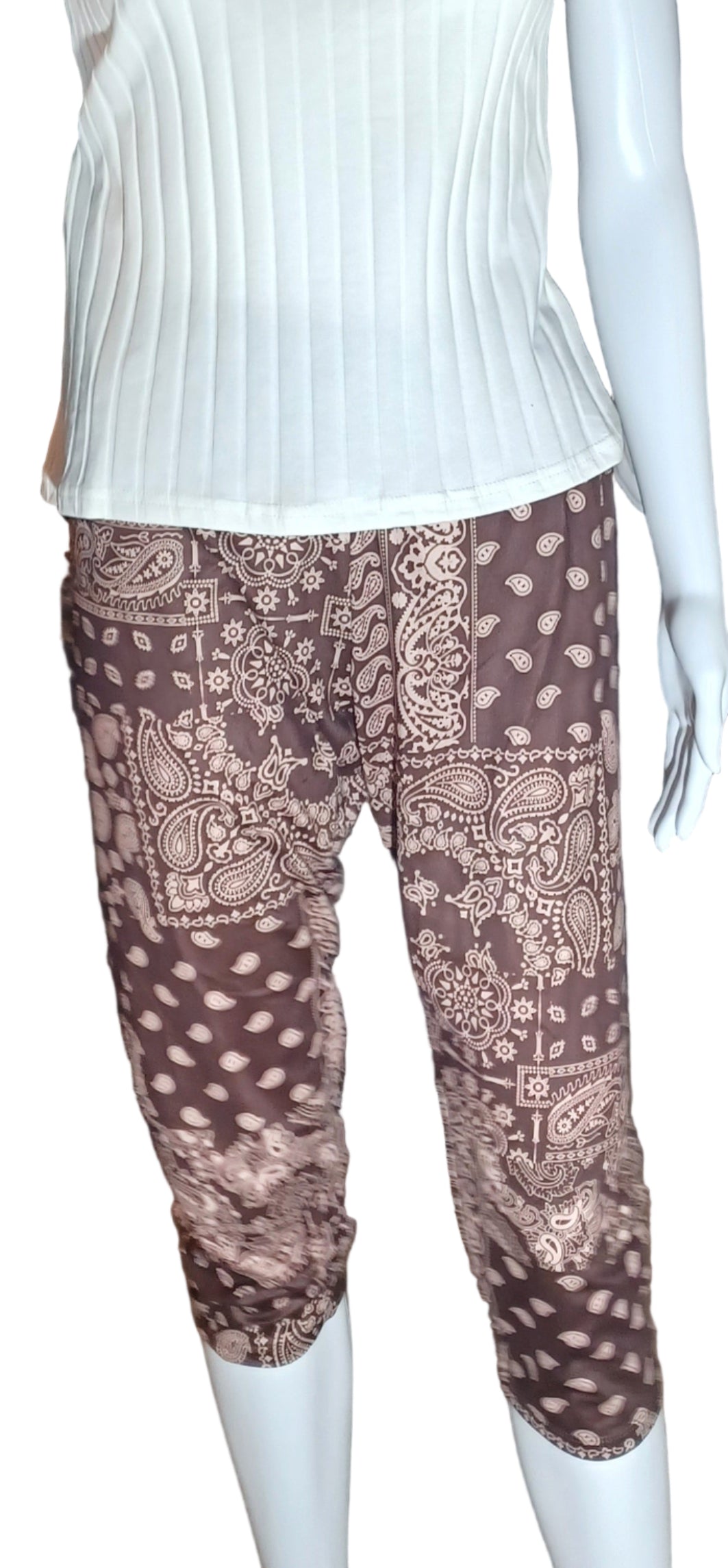 High Waist Capri Skinny Leggings