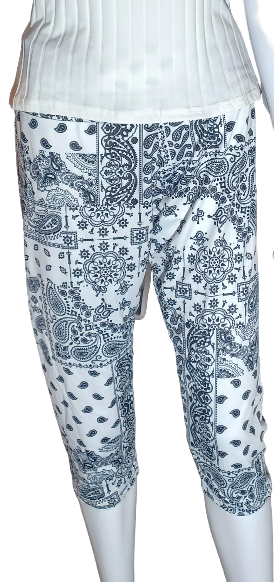 High Waist Capri Skinny Leggings